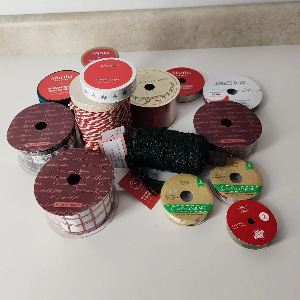 Assorted Ribbons Set Home Party Decorations Christmas Holidays craft lot